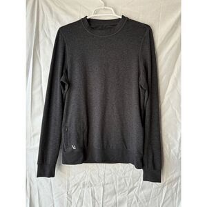 Vuori Mens Ponto Performance Crew in Dark Grey Heather NO SIZE TAG SEE MEASURES